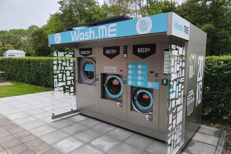 Self-service wasserette van Wash.ME bij Camperpark Amsterdam