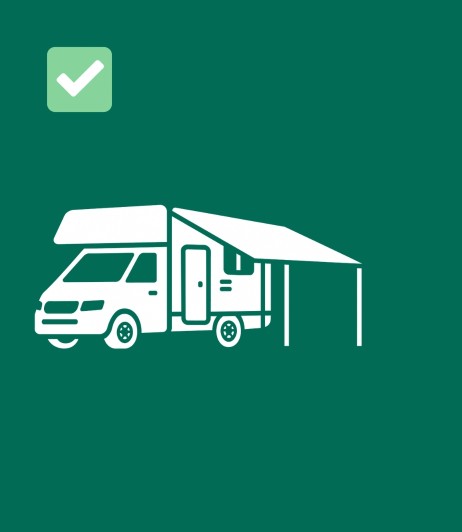 Camper met vaste voortent  - Wel toegestaan