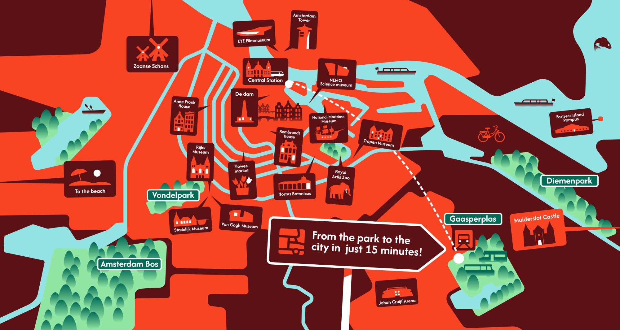 Area map Camperpark Amsterdam